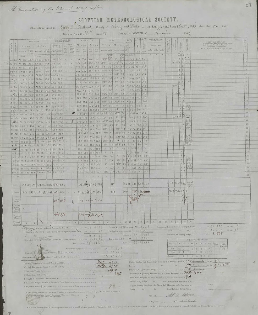 JeffDean's tweet photo. Nice example of the multimodal OCR capabilities of Gemini 2.5 Pro.  Just give it dusty old records and ask for JSON!

https://t.co/gTBEXkGLYB

"Which is almost perfect. It has misread a small number of the hard-to-read 8s as 5s. But it is spot-on apart from that. No hallucination.

A revolution is here. I think we will soon be able to rescue historical weather observations data much more efficiently and quickly."