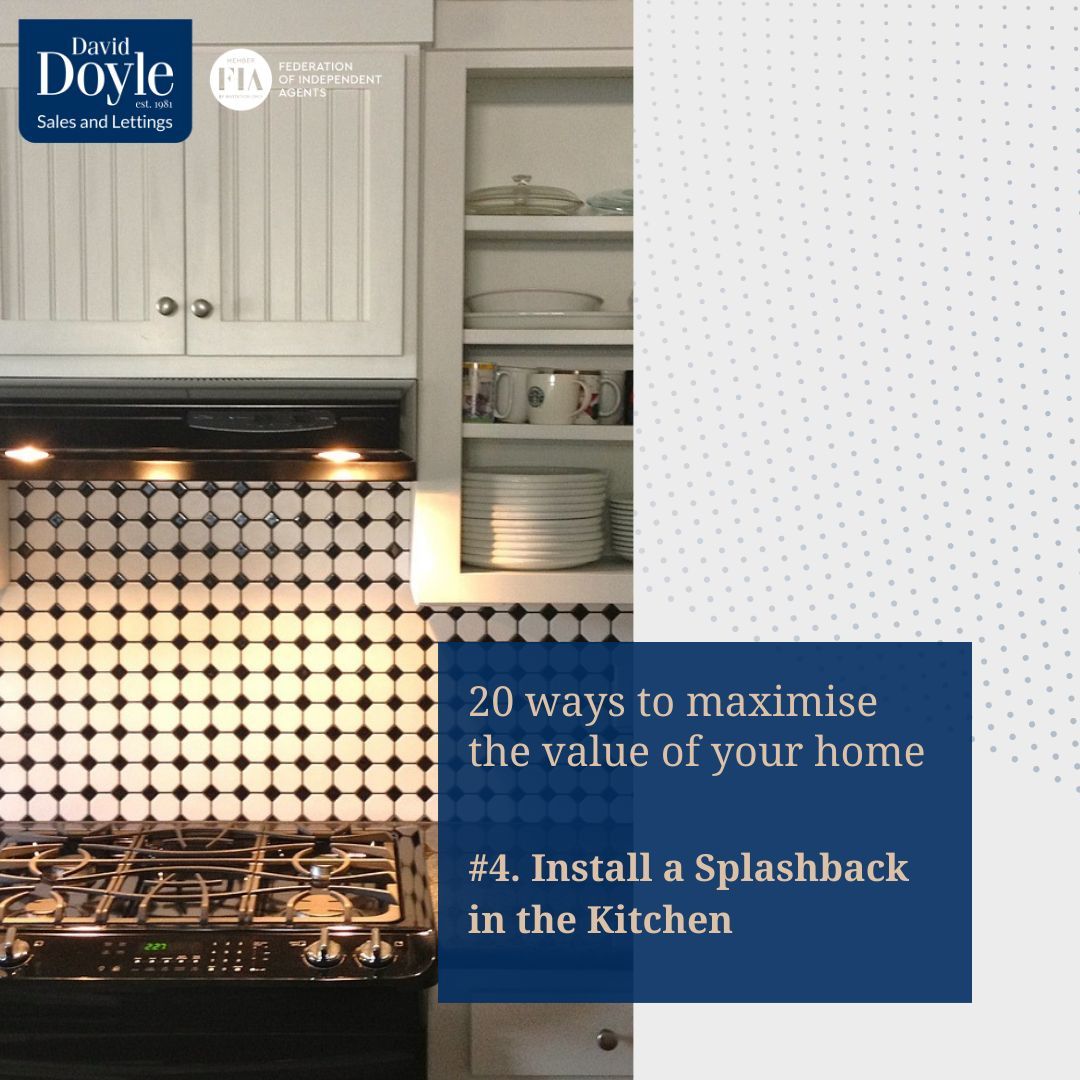 #4 of 20 ways to maximise the value of your home

A splashback adds a visual focal point to a kitchen, and it's a relatively inexpensive upgrade that can increase both functionality and aesthetics.

All of the tips can be found here 2ly.link/24mYF