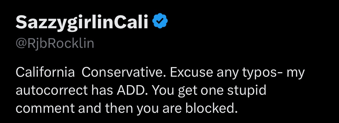 ThomasCookie7's tweet photo. @Mayhem4Markets @RjbRocklin How many stupid comments until she blocks herself? 🤔 https://t.co/gBkVyq6tV4