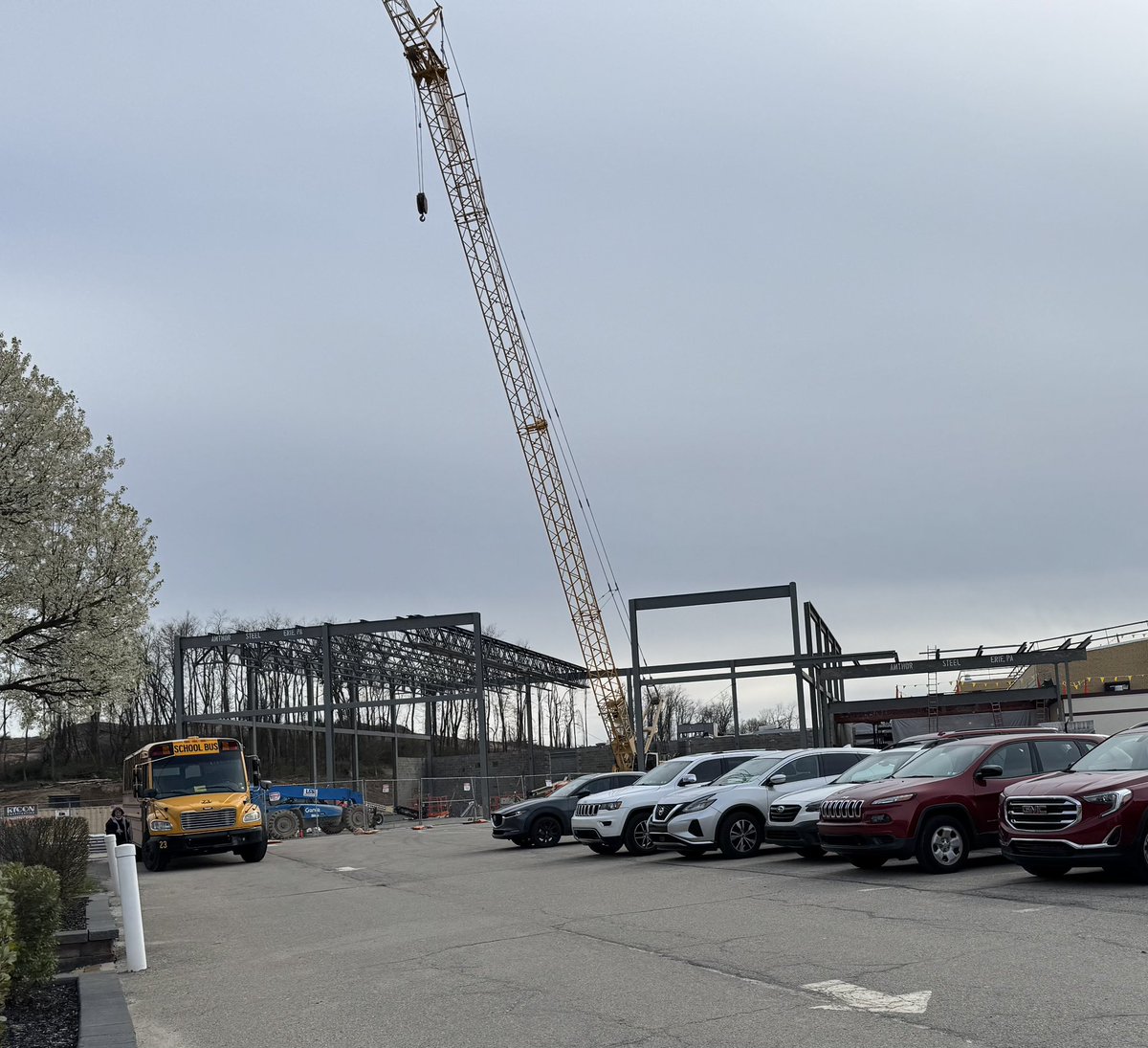 Skarloski5796's tweet photo. The front of the high school is changing!! https://t.co/kyoRwUwgRb