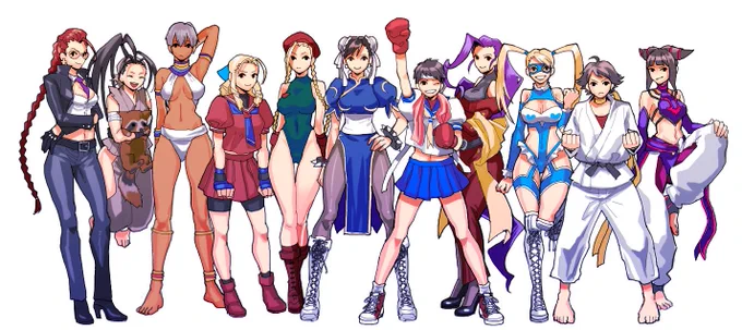 とッッても昔に描いたのを思い出した…スト4時代。今はさらにおなごも増えたね 