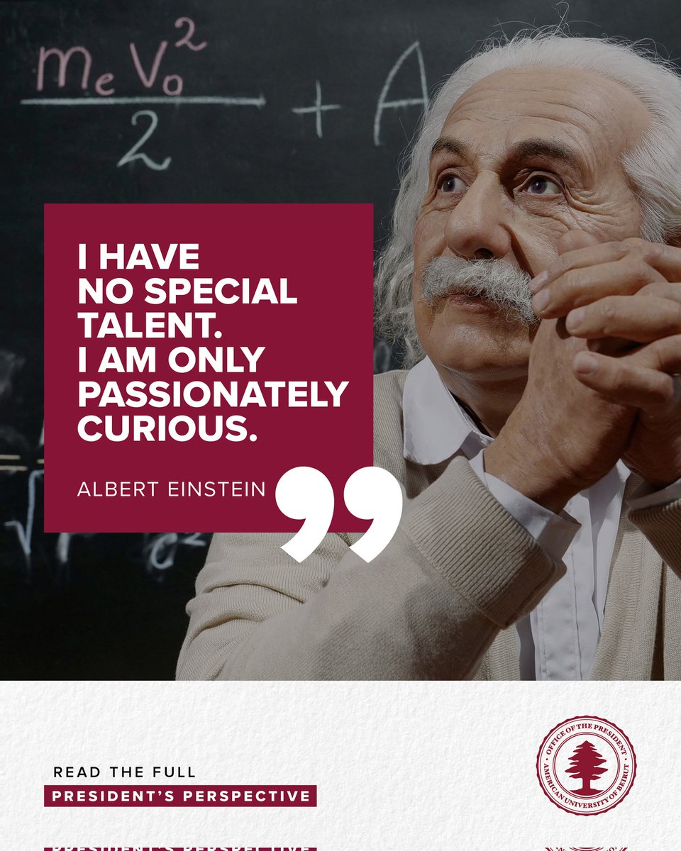 "Great universities are also driven by an innate sense of curiosity—a fundamental quality of a holistic university education."
Read more here:
aub.edu.lb/President/Pres…

#AUB