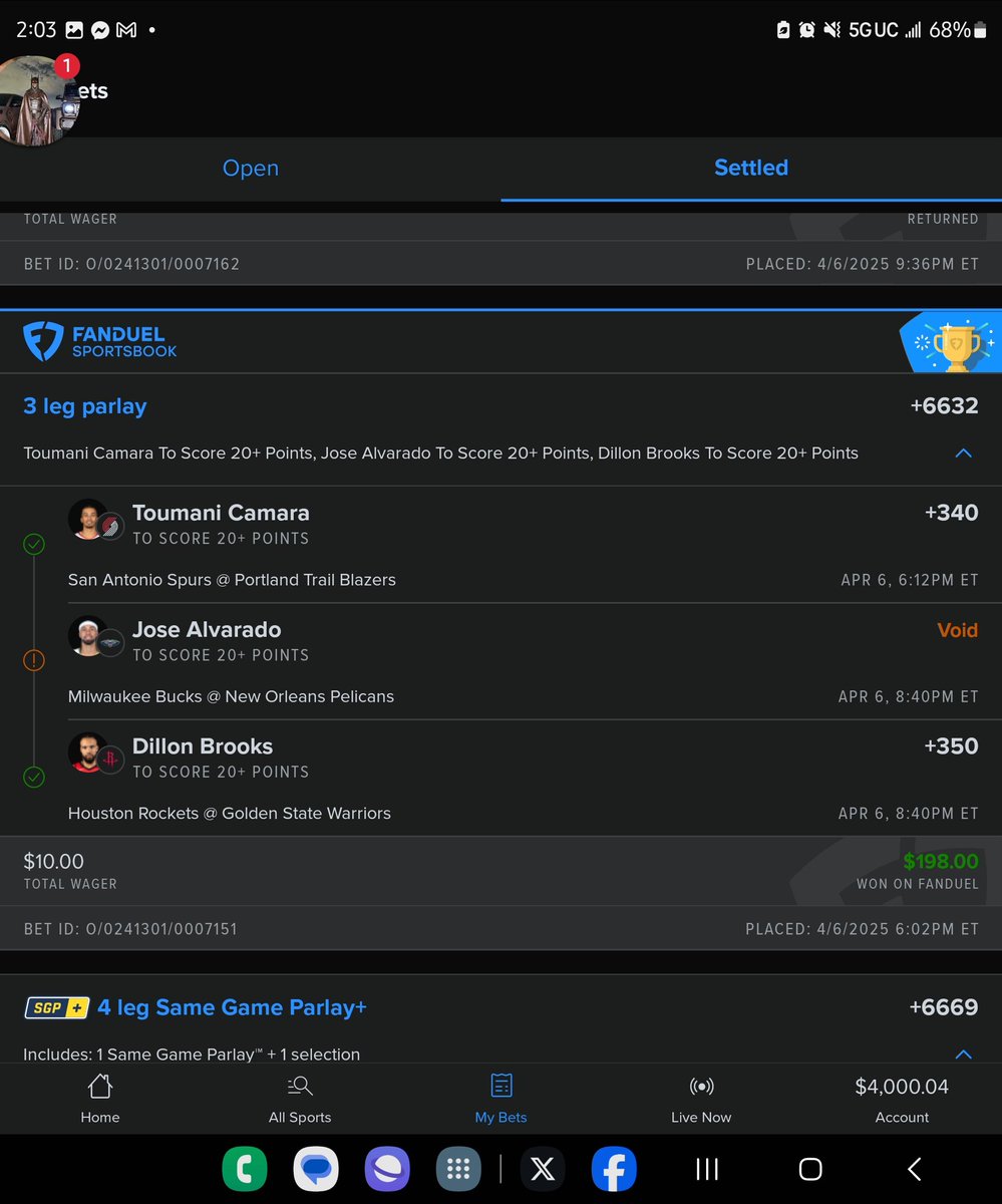 TheGamblerBot's tweet photo. AND EVVEEENNNN MORE. *QUEUES EVIL LAUGH* 

Mmightve double posted some but yall get the point

#GamblingTwitter #GamblingX
#GamblingCommunity
#SportsGambling #SportsBettingX
#fanduelwinning https://t.co/3cmOGMRlMU