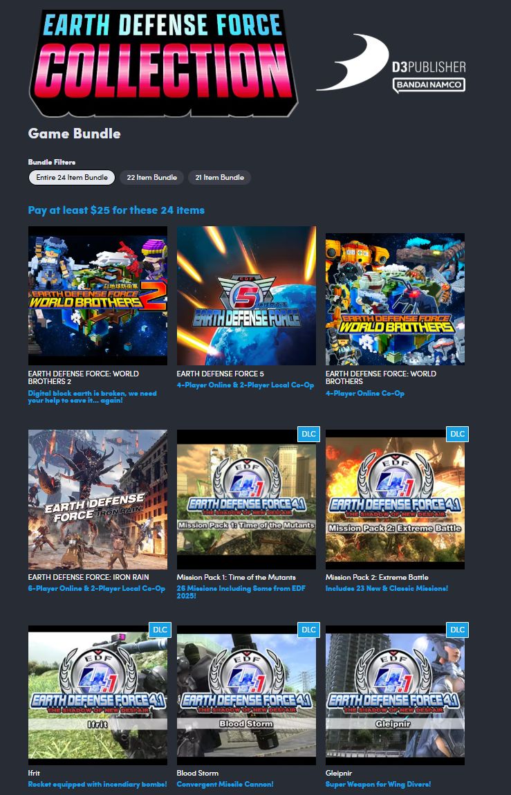 Wario64's tweet photo. Last day to get Humble Games Bundle: Earth Defense Force https://t.co/W3oWonrsve #ad https://t.co/Km7KjhR7gQ
