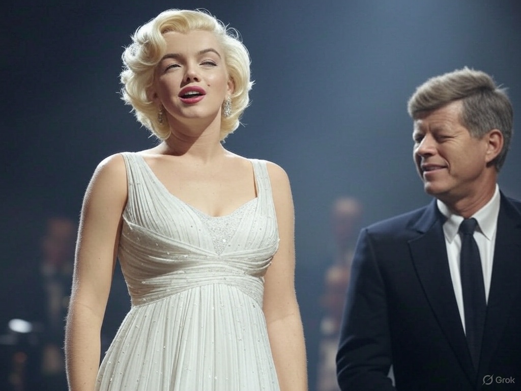 peterbenwar's tweet photo. Erinnere Marilyn Monroe im Flash-Light auf der Bühne zu JFK Geburtstag "Happy Birthday" singend. Sie trug ein weißes Kleid und wollte sexy sein.  Übertrage das Bild in ein impressionistisches Ölgemälde mit dezenten Farben und lasse Marilyn so wirken wie sie es wirklich wollte https://t.co/ocaLz8N7CK