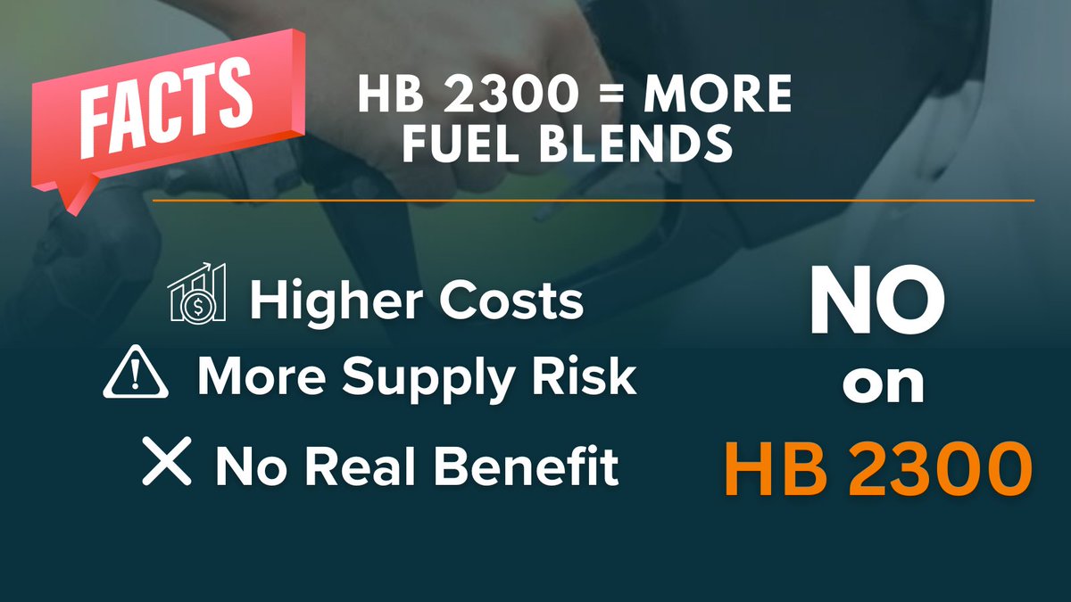 WSPA (@officialwspa) on Twitter photo #HB2300 adds more gasoline blends—but does NOTHING to fix Arizona’s real fuel problems.
🔴No added supply
🔴No new infrastructure
🔴Just higher costs and more headaches
📢 Tell lawmakers: Vote NO on HB 2300
#StopHB2300 #AZLeg <a href="/AZHouseGOP/">Arizona House Republicans</a> <a href="/AZSenateGOP/">AZSenateRepublicans</a> #AZHouse <a href="/AZHouseDems/">Arizona House Democrats</a> #HB2300 adds more gasoline blends—but does NOTHING to fix Arizona’s real fuel problems.
🔴No added supply
🔴No new infrastructure
🔴Just higher costs and more headaches
📢 Tell lawmakers: Vote NO on HB 2300
#StopHB2300 #AZLeg <a href="/AZHouseGOP/">Arizona House Republicans</a> <a href="/AZSenateGOP/">AZSenateRepublicans</a> #AZHouse <a href="/AZHouseDems/">Arizona House Democrats</a>