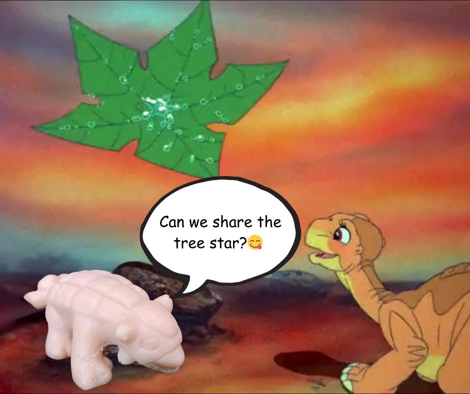 Is anyone else feeling nostalgic? 😊#thelandbeforetime #dinosaursoap #soapmolds #soapmaking #etsyfinds