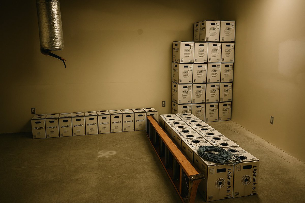 Boxed up. Zoned in.
The quiet before the buzz of the testers and the burn of the pulls.
This is where it all starts.

#CableCrew #LowVoltageMood #BlueCollarBuilds #InstallVibes #structuredcabling #lowvoltage #cablingsolutionsgroup #teamcsg #familybusiness #networkcabling