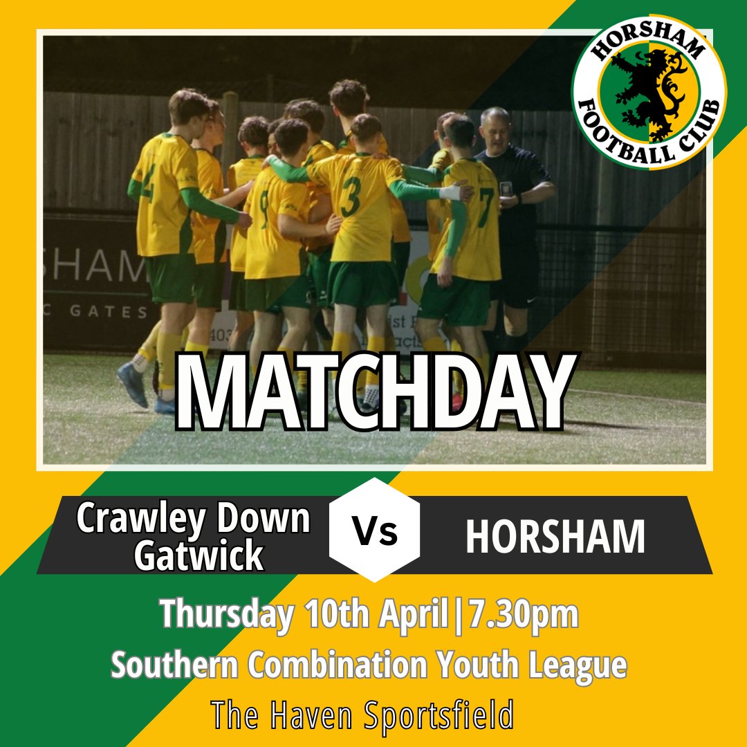 HorshamFCU18s's tweet photo. 10 minutes to kick off in our final game of the season

#HorshamFC 💛💚 https://t.co/7RZDBlFkMk