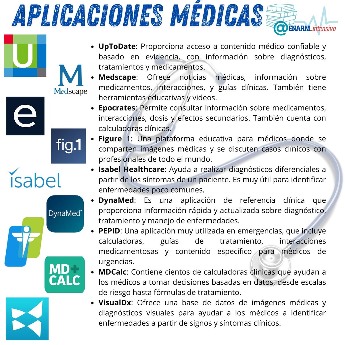 ENARM_intensivo's tweet image. 💢APLICACIONES  MÉDICAS

#ENARM_INTENSIVO #ESTUDIA_MEDICINA