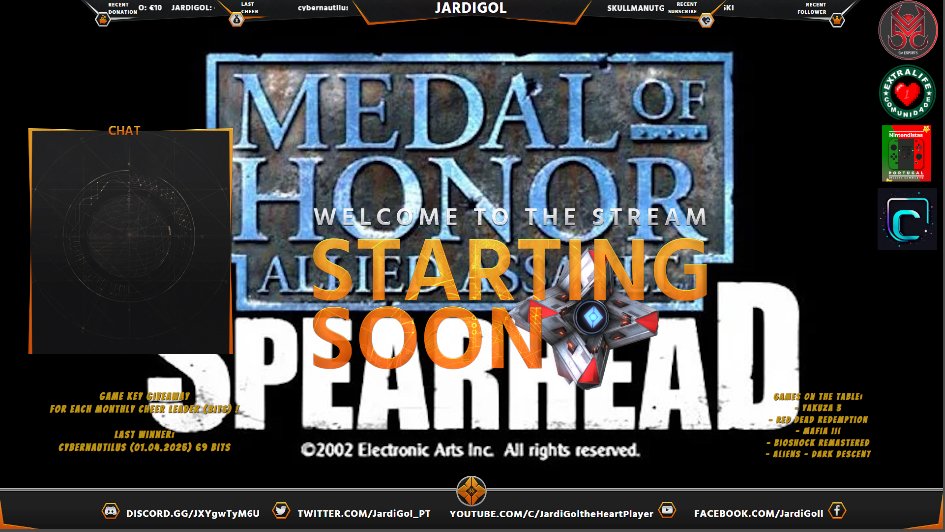 JardiGol_PT's tweet photo. Hello.
I'm starting my LIVE at https://t.co/68tFth6odU and I'm going to play MOHAA Spearhead and other games. Feel free to come give me a support watching the Stream. Thanks.
#mohaash #jardigol #twitch #streamer #gamer #gaming #videogames #walkthrough @5M_Esports https://t.co/R0ZwlA83Wc
