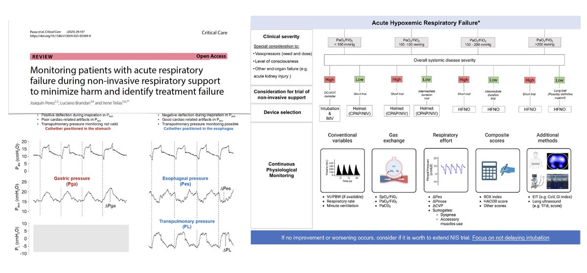 Monitoring critically ill patients with acute respiratory failure during Non-invasive Respiratory Support to personalize approach, minimizing harm &amp; failure
🫁 physiological effects
🔍 main indications &amp; pt selection
🛠️ interface selection &amp; settings
🩺 how to (closely) monitor