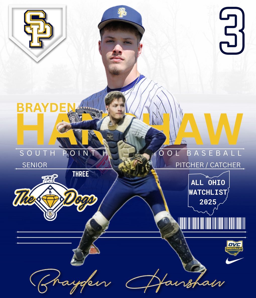Wishing Brayden Hanshaw the Best of Luck this Year as one of the Most Exceptional Athletes in SP History!  Brayden Hanshaw - 2025 - Pitcher / Catcher  An outstanding student and dedicated individual, Brayden exemplifies a tireless work ethic and unwavering commitment to Bleed