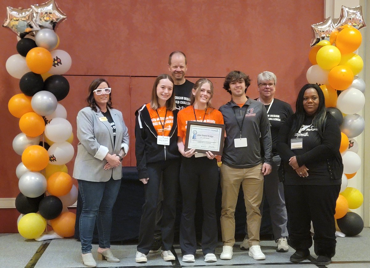 CHSRedwolfSTEM's tweet image. Clinton HS Advanced STEM Team wins 1st place at MDOT State Bridge Competition at Amway Grand Hotel in Grand Rapids! 🥇Congrats to Mission ImBALSAble members Riddle, Baker, and Van Sickle for first-ever win for @CHS_LeadsTheWay at this event out of 85 teams from across Michigan🏆