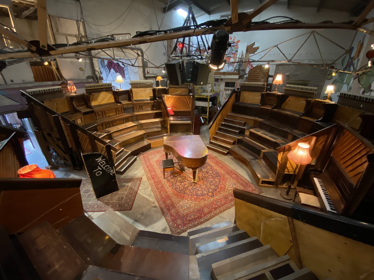 Thom Dibdin (@thomdibdin) on Twitter photo Now for AMAEUS from <a href="/strawmoddie/">Strawmoddie Theatre Company</a> at the <a href="/PianodromeLive/">Pianodrome</a> where even the bike parking is made of reclaimed pianos!
On <a href="/AllEdinTheatre/">AllEdinburghTheatre</a> reviewing duty.😋 Now for AMAEUS from <a href="/strawmoddie/">Strawmoddie Theatre Company</a> at the <a href="/PianodromeLive/">Pianodrome</a> where even the bike parking is made of reclaimed pianos!
On <a href="/AllEdinTheatre/">AllEdinburghTheatre</a> reviewing duty.😋