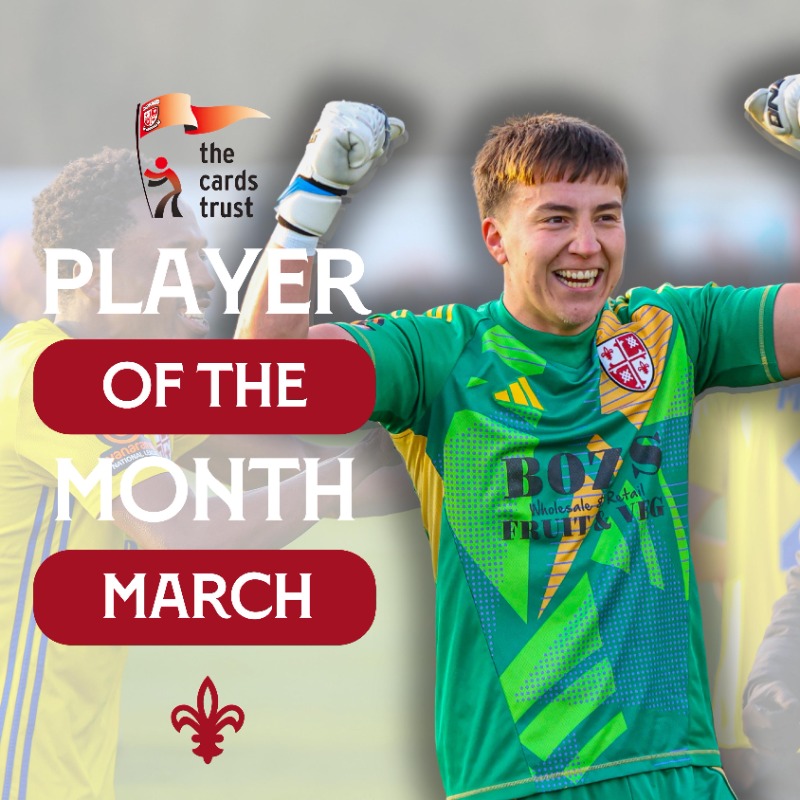 wokingfc's tweet photo. 🏆 Will Jaaskelainen is your @CardsTrust Player of the Month for March!

He will receive his award in the Geoff Chapple Lounge following the game against AFC Fylde this Saturday.