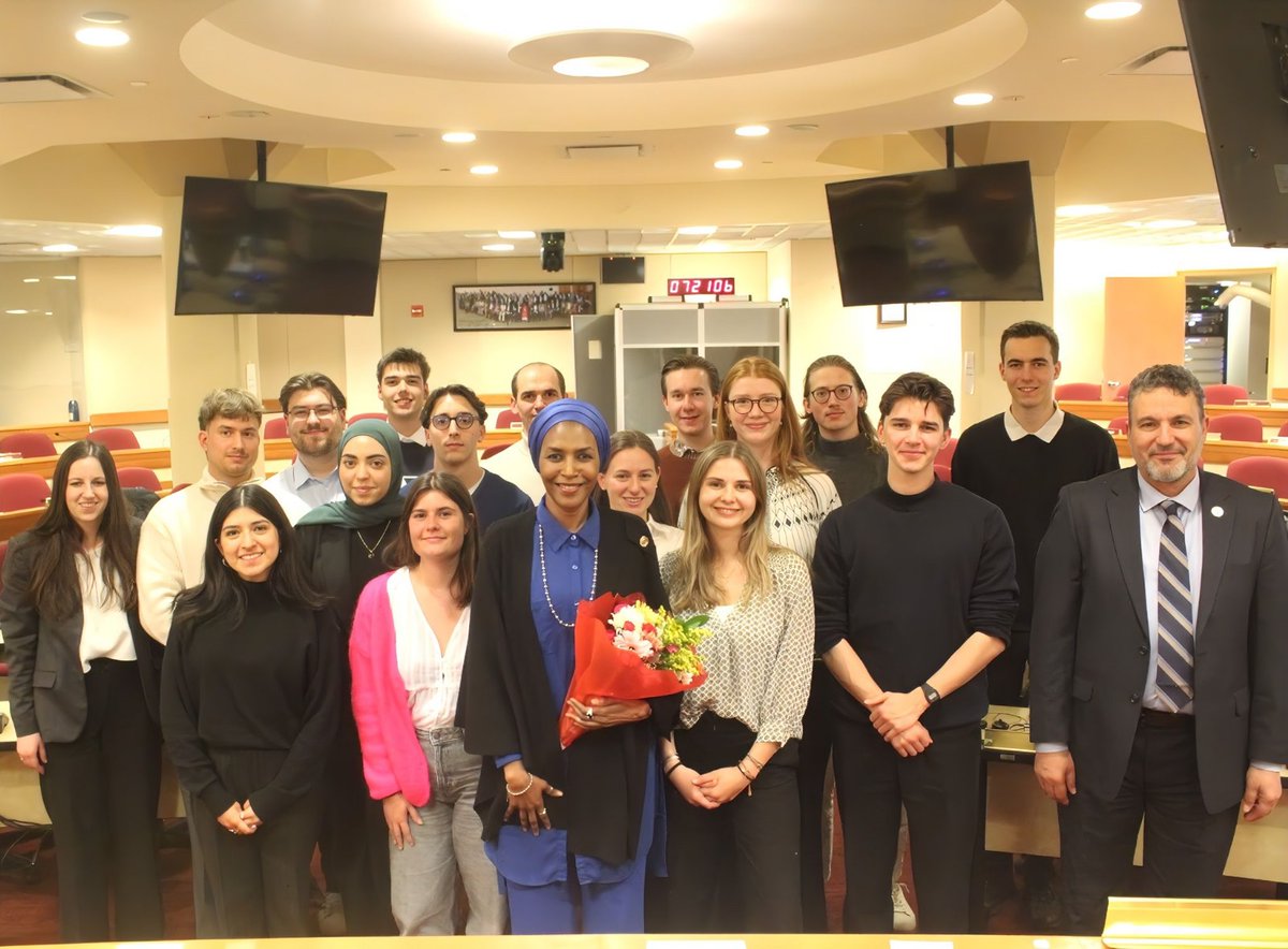 It was a pleasure to welcome and engage with students from the University of Bayreuth [<a href="/unibt/">Universität Bayreuth</a>] during their visit to #NewYork for the Model <a href="/UN/">United Nations</a>. We had a meaningful exchange on the role of <a href="/_AfricanUnion/">African Union</a> in the multilateral arena and its efforts to amplify Africa's priorities in