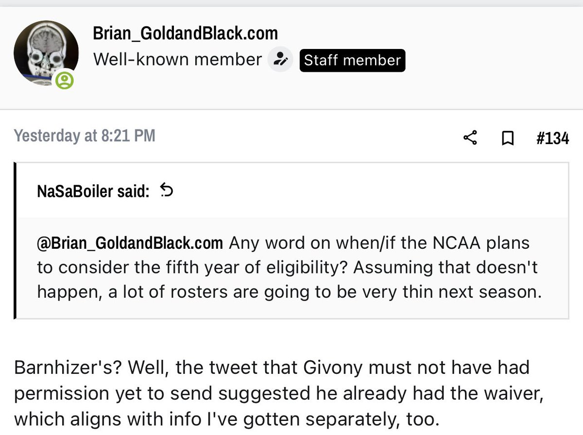 crazytr22419290's tweet photo. @RudiFL22 @WildcatReport He runs Purdue’s account and is very credible https://t.co/ixbZPTox3n