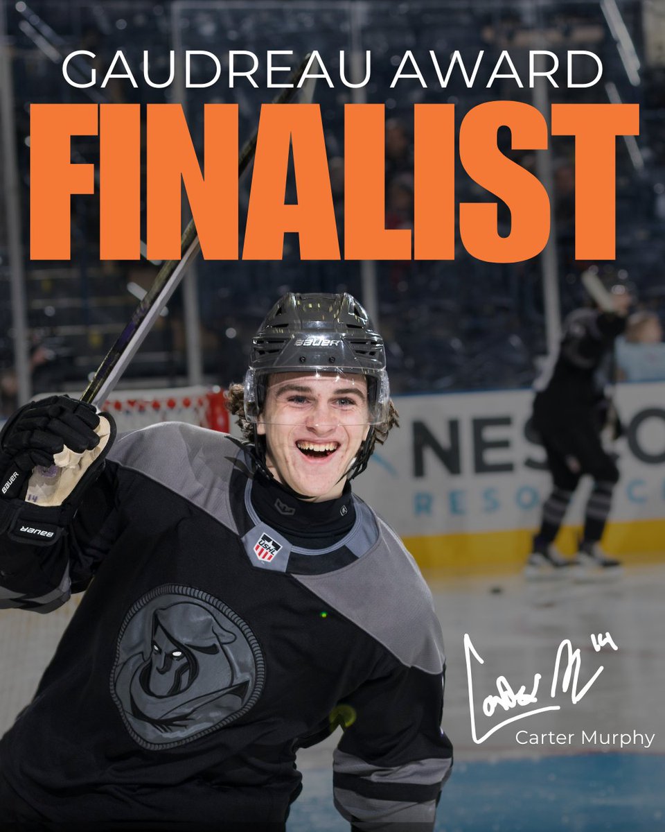 YtownPhantoms's tweet image. In memory of Johnny and Matthew Gaudreau, the USHL introduced the Gaudreau Award to honor players who embody their excellence, heart, and character on and off the ice. 

We're proud to name Carter Murphy as our finalist.

#youngstownphantoms | #ushl