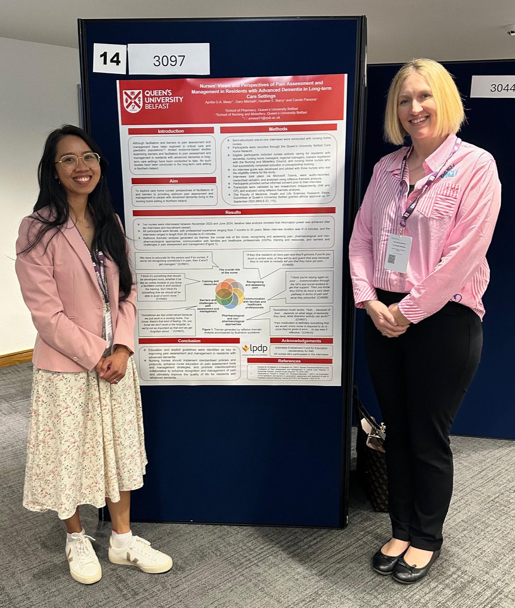 Great day today attending the British Geriatrics Society Spring Meeting. Lovely to see PhD students Turkeah Alenzy and Aprilia Maay presenting their work. #BGSconf <a href="/GeriSoc/">British Geriatrics Society</a> <a href="/pharmacyatQUB/">QUB Pharmacy School</a> <a href="/QUBPrimaryCare/">QUB Pharmacy Primary Care Research</a> <a href="/MaayAprilia/">Aprilia Maay</a>