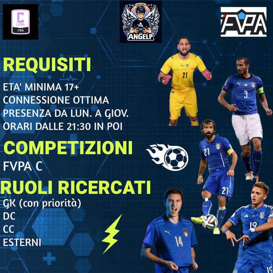 Cerchiamo nuovi innesti per ampliamento rosa in questa sessione di mercato 

<a href="/Mercato_FVPA/">Calciomercato Fvpa</a> <a href="/FVPA_net/">FVPA.net 🇮🇹</a> <a href="/pctransfermarkt/">🇮🇹 PRO CLUBS TRANSFERMARKT🔍</a> <a href="/PROCLUB_ITALY/">PROCLUB_MERCATO</a> <a href="/NewsProclub/">News Proclub</a> <a href="/RTproclub/">𝚁𝚃𝚙𝚛𝚘𝚌𝚕𝚞𝚋</a> <a href="/RTProClubs/">RTProClubs</a> <a href="/BocaRetwitt/">BocaRT</a> <a href="/HouseOfProClub/">H𝕠𝕦𝕤𝕖 𝕆𝕗 P𝕣𝕠C𝕝𝕦𝕓</a> <a href="/ProClubsMarket/">Pro Clubs Market</a>