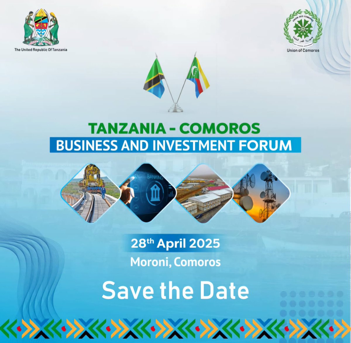 Unlocking Trade &amp; Investment Opportunities in Comoros

The Embassy of United Republic of Tanzania in Union of Comoros in collaboration with Tanzania Investment Centre and other respective stakeholders have organized the Tanzania - Comoros Business and Investment Forum which is...