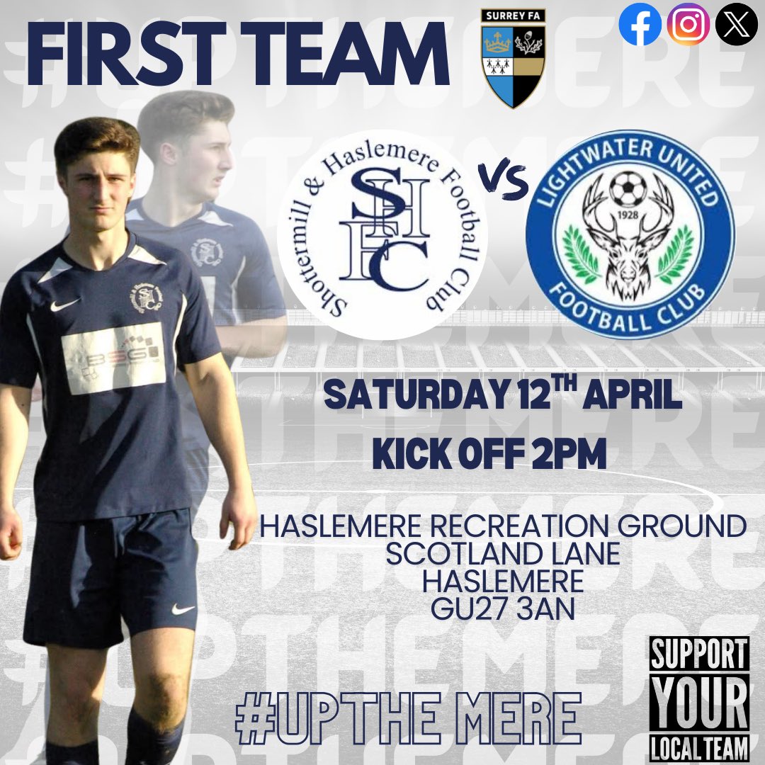 Shottermill & Haslemere FC (@mere_fc) on Twitter photo ๐๐ฅ ๐๐๐ญ๐ฉโฆ
A week off for our Reserve Team with just our First Team in action this weekend as they welcome <a href="/Lightwaterunit2/">Lightwater United Fc</a>
Please join us and show your support! ๐
Bar will be open ๐ป
#upthemere #supportyourlocalteam ๐๐ฅ ๐๐๐ญ๐ฉโฆ
A week off for our Reserve Team with just our First Team in action this weekend as they welcome <a href="/Lightwaterunit2/">Lightwater United Fc</a>
Please join us and show your support! ๐
Bar will be open ๐ป
#upthemere #supportyourlocalteam