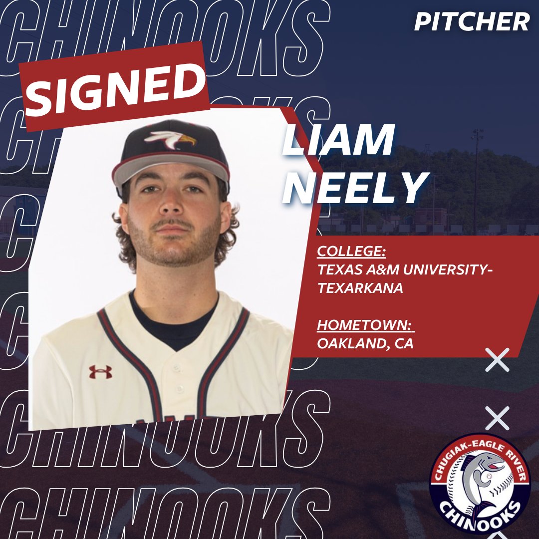 SIGNED

Liam Neely has signed to play with the Chinooks this Summer 2025. Neely will be a pitcher and comes from Texas A&amp;M University-Texarkana.

#ChinooksBaseball #BaseballSigning #Signing #Nooks #NooksNation #RollNooks #FishOn #Baseball