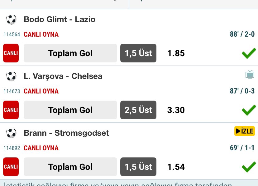 CanliMerkezi's tweet photo. #melbet #canlibahis #canlı #iddaa #nesine #bilyoner #tuttur #misli #bet #livebet #kasakatlama #rolling #inplay #livebetting #casino #bahis #kombin #kasabahsi 👍👍👍👍 https://t.co/DCwsCOXNn5