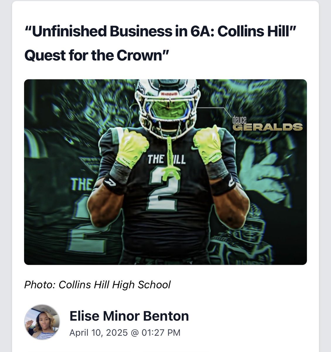 Elise Benton (@eliseminor) on Twitter photo prepredzone.com/2025/04/unfini… <a href="/PrepRedzoneNext/">Prep Redzone 𝙉𝙀𝙓𝙏 🏈</a> <a href="/PrepRedzoneGA/">Prep Redzone Georgia</a> <a href="/PrepRedzone/">Prep Redzone 🏈</a> <a href="/AlPopsFootball/">𝐀𝐋 𝐏𝐨𝐩𝐬</a> <a href="/CollinsHillFB/">Collins Hill Eagles Football</a> <a href="/DeuceGeralds/">Daverin “Deuce” Geralds II</a> <a href="/QB1_Cross/">Makyree “Dudda” Cross QB</a> <a href="/KatrellWebb/">4⭐️ $ACK CHASER</a> Maddox Henderson Xavier Sheffield prepredzone.com/2025/04/unfini… <a href="/PrepRedzoneNext/">Prep Redzone 𝙉𝙀𝙓𝙏 🏈</a> <a href="/PrepRedzoneGA/">Prep Redzone Georgia</a> <a href="/PrepRedzone/">Prep Redzone 🏈</a> <a href="/AlPopsFootball/">𝐀𝐋 𝐏𝐨𝐩𝐬</a> <a href="/CollinsHillFB/">Collins Hill Eagles Football</a> <a href="/DeuceGeralds/">Daverin “Deuce” Geralds II</a> <a href="/QB1_Cross/">Makyree “Dudda” Cross QB</a> <a href="/KatrellWebb/">4⭐️ $ACK CHASER</a> Maddox Henderson Xavier Sheffield