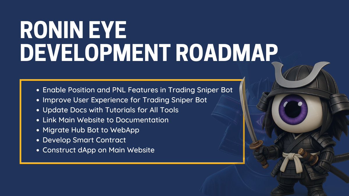 $REYE on <a href="/Ronin_Network/">Ronin</a>  Development Roadmap
Our next steps to level up trading and Web3 integration. 
Join the journey!
