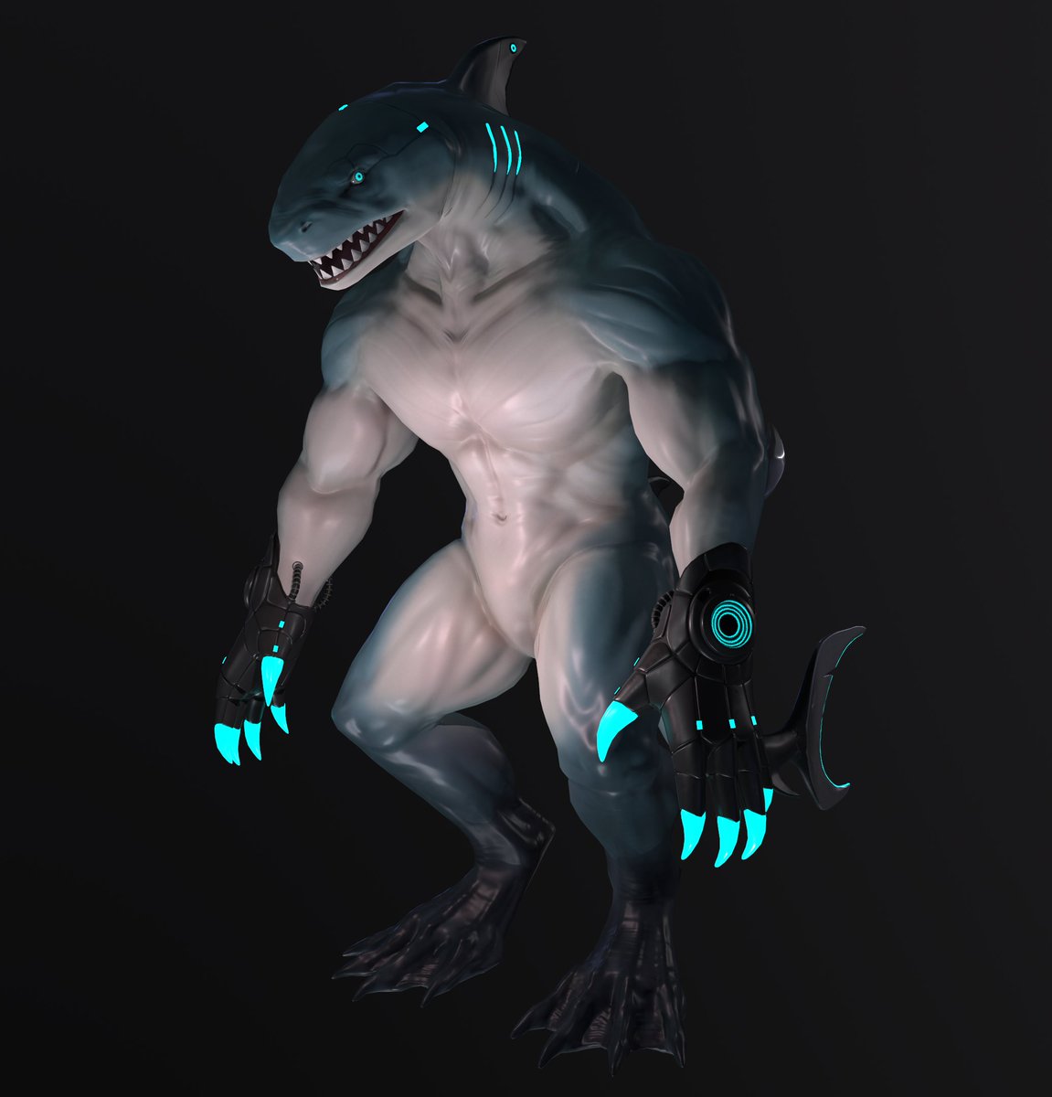 iazzzer's tweet photo. Commision game ready 3d model shark for animation 
#3DModel #shark #comission #gameready https://t.co/FDxU3wor6D
