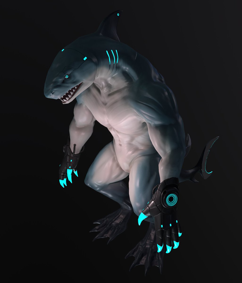iazzzer's tweet photo. Commision game ready 3d model shark for animation 
#3DModel #shark #comission #gameready https://t.co/FDxU3wor6D