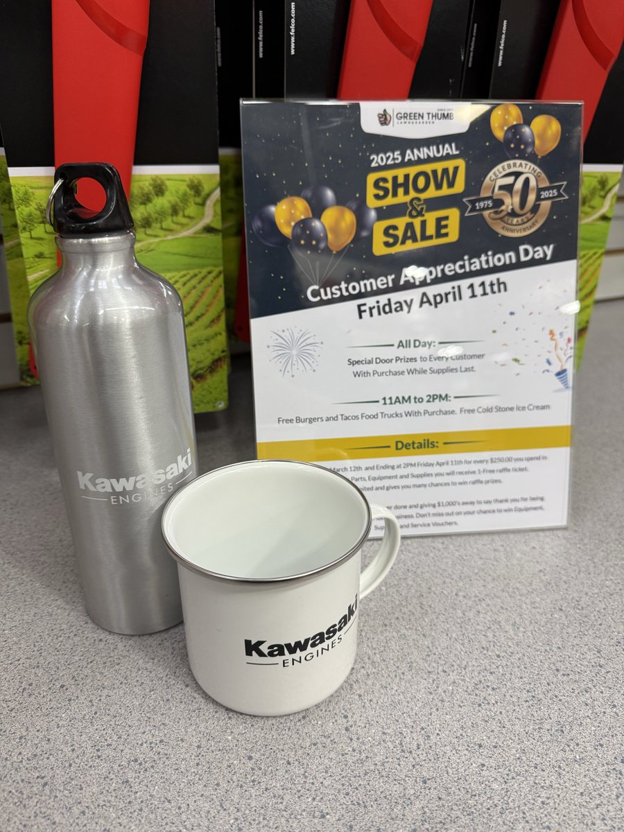 GreenThumbMower's tweet photo. 🎉 Join us for our Show and Sale, filled with amazing giveaways that you won't want to miss! Bring your friends and let the fun begin! 🛍️✨ 
#GiveawayMadness #ShowAndSale #ShoppingSpree #FunTimes #WinBig #ShopTillYouDrop #ExcitementAwaits #TomorrowIsTheDay https://t.co/CAWqYaqP6j