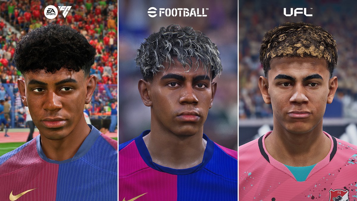 🇪🇸 Lamine Yamal in #FC25, #eFootball, and #UFL. 🎮

Who nailed his face model the best? 🧐