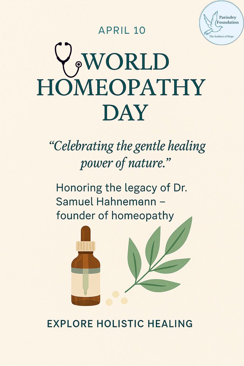 ParindeyNGO1's tweet photo. #WorldHomoeopathyDay 
#MentalHealthMatters 
#honoringthelegacy https://t.co/3rNl00vqdY