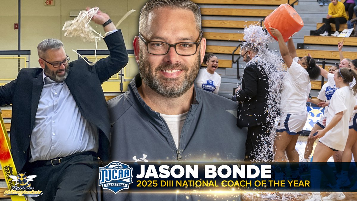Congratulations to @rctc_wbb Coach Jason Bonde for being named the <a href="/NJCAABasketball/">NJCAA Basketball</a> DIII Women's Coach of the Year!