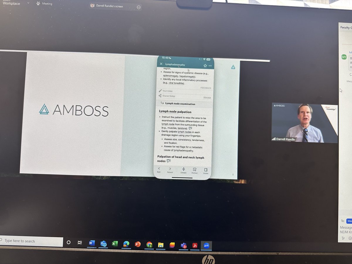 MedEdFanatic's tweet image. Had the opportunity to meet with Dr. Randle ⁦⁦@ambossmed⁩  to have in our program. Very impressive tool from what it I had thought it was . As a teaching reference, clinical decision maker it’s amazing 🤩🙏🏽👍🏽👏🏽 #Amboss #foamed  #internalmedicine