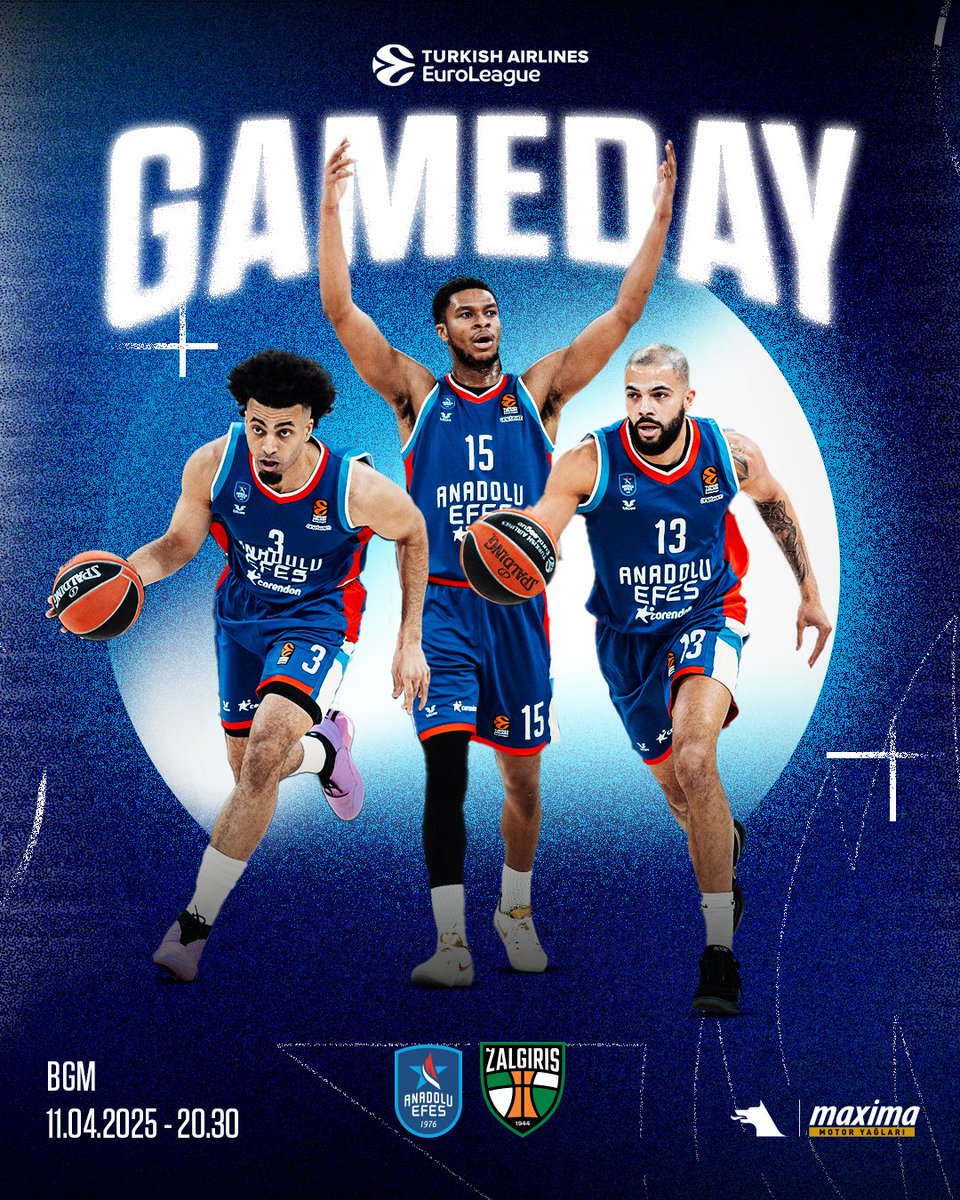 Anadolu Efes SK (@anadoluefessk) on Twitter photo 🏀 <a href="/EuroLeague/">Turkish Airlines EuroLeague</a> Round 34
🆚 <a href="/bczalgiris/">BC Zalgiris Kaunas</a>
🏟️ Basketbol Gelişim Merkezi
🕔 20.30
📺 <a href="/ssporttr/">S Sport</a>
💪 #MaximaGücünde
👊 #WhereIStand 🏀 <a href="/EuroLeague/">Turkish Airlines EuroLeague</a> Round 34
🆚 <a href="/bczalgiris/">BC Zalgiris Kaunas</a>
🏟️ Basketbol Gelişim Merkezi
🕔 20.30
📺 <a href="/ssporttr/">S Sport</a>
💪 #MaximaGücünde
👊 #WhereIStand