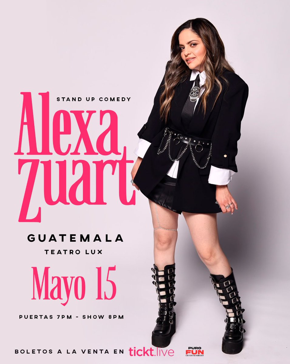 ¡Bandita Necia de Guatemala! El jueves 15 de mayo nos vemos con mi show de Stand Up Comedy, por primera vez voy yo solita con mi show, espero que me acompañen para ver sus risotas, acá les dejo el link con los boletos ✨👉🏻 tickt.live/evento/217/Ale… 🫶🏻