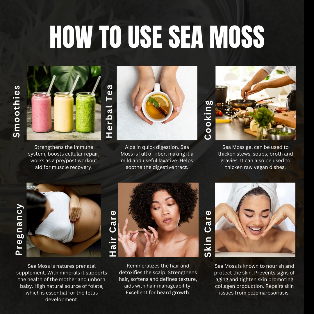 CYoung25fd8h's tweet image. Unlock the versatility of sea moss! 📷 From adding a boost to your smoothies to creating a nourishing face mask, the possibilities are endless. How do you use sea moss in your routine? Share your favorite tips! #SeaMossMagic #HolisticLiving 📷