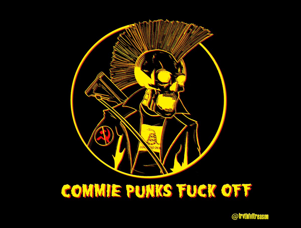 TrvthfvlTreason's tweet photo. Commie Punks Fuck Off
#PunksNotRed #MisfitDraws https://t.co/YVDnZxW5g9