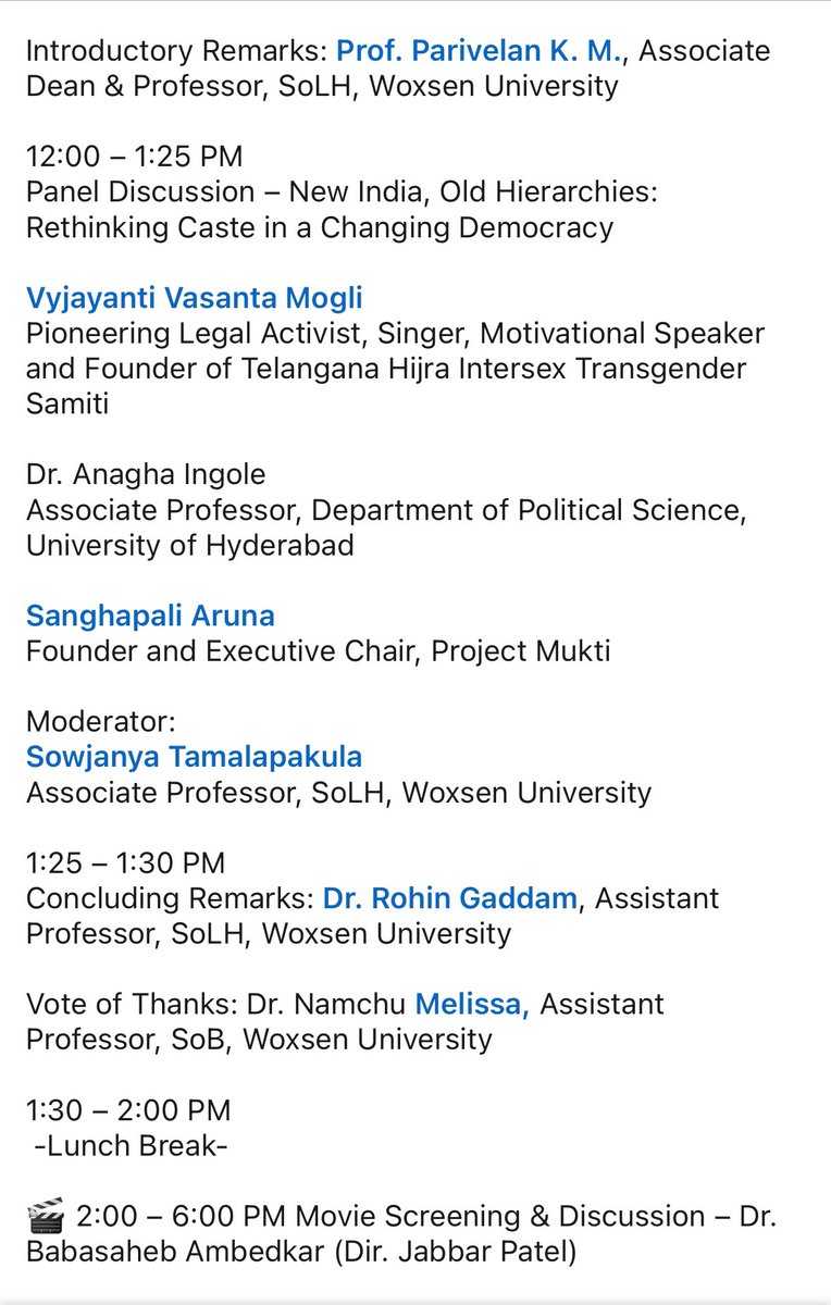 Su_philos's tweet photo. 1 Day National #Seminar on Dr. B. R. #Ambedkar's 134th Birth Anniversary

“New India, Old Hierarchies: Rethinking Caste in a Changing Democracy”

📆 April 11, 2025
🕰️ 10:00 AM-06:00 PM
📍C-116, WoU (Hybrid)

Zoom ID: 95689496295
Pwd: 579684

#AmbedkarJayanti #CriticalCasteStudies https://t.co/V8zqpRkiuu