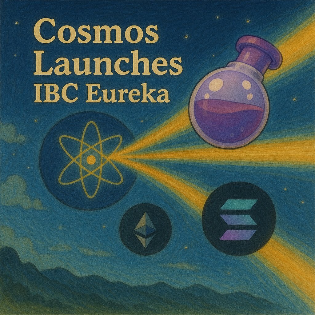 BackBone_Labs's tweet photo. ๐Ethereum to Cosmos in 1 Click?
Itโs Finally Here! ๐
IBC Eureka is LIVE!
Give me 5 minutes and you'll learn the basics about Eureka and its implications ....
1. What is Eureka ?
IBC Eureka is an innovative interoperability solution that seamlessly connects Ethereum with the Cosmos ecosystem, enabling swift, secure, and cost-effective asset transfers.
โ
Ultra-fast: Experience asset transfers quicker than Ethereum's finality, significantly reducing wait times.
โ
Affordable: Start transferring assets cross-chain for as little as $1, ensuring accessibility for all users.
โ
Effortless: Intuitive 1-click transfers using your favorite wallets, making cross-chain interactions incredibly simple.
2. Your Benefits:
- Effortlessly bridge Ethereum assets and Bitcoin Liquid Staking Tokens (LSTs) into the growing Cosmos DeFi landscape.
- Enjoy significantly lower transaction fees combined with superior security and faster processing times.
- Unlock new financial opportunities by easily accessing diverse blockchain services.
3. Ecosystem Advantages:
- The Cosmos Hub efficiently manages and streamlines cross-chain transactions, minimizing infrastructure and operational costs for users and developers alike.
- Facilitates multichain innovation by reducing liquidity fragmentation and eliminating risks associated with traditional intermediary solutions.
- Encourages collaboration and integration among blockchain communities, driving sustained ecosystem growth and adoption.
๐ Try it now: https://t.co/ppX2by9wuU