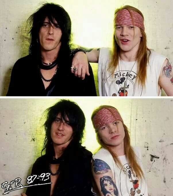 “izzy and i grew up together. we’re like a family in lots of ways… including having our differences.” — axl rose.