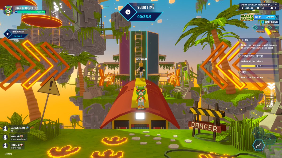 Who wants to race me in Obby World? <a href="/TheSandboxGame/">The Sandbox</a> 🏃‍♂️💨 🏁 tsbga.me/TheSandbox #AlphaSeason5