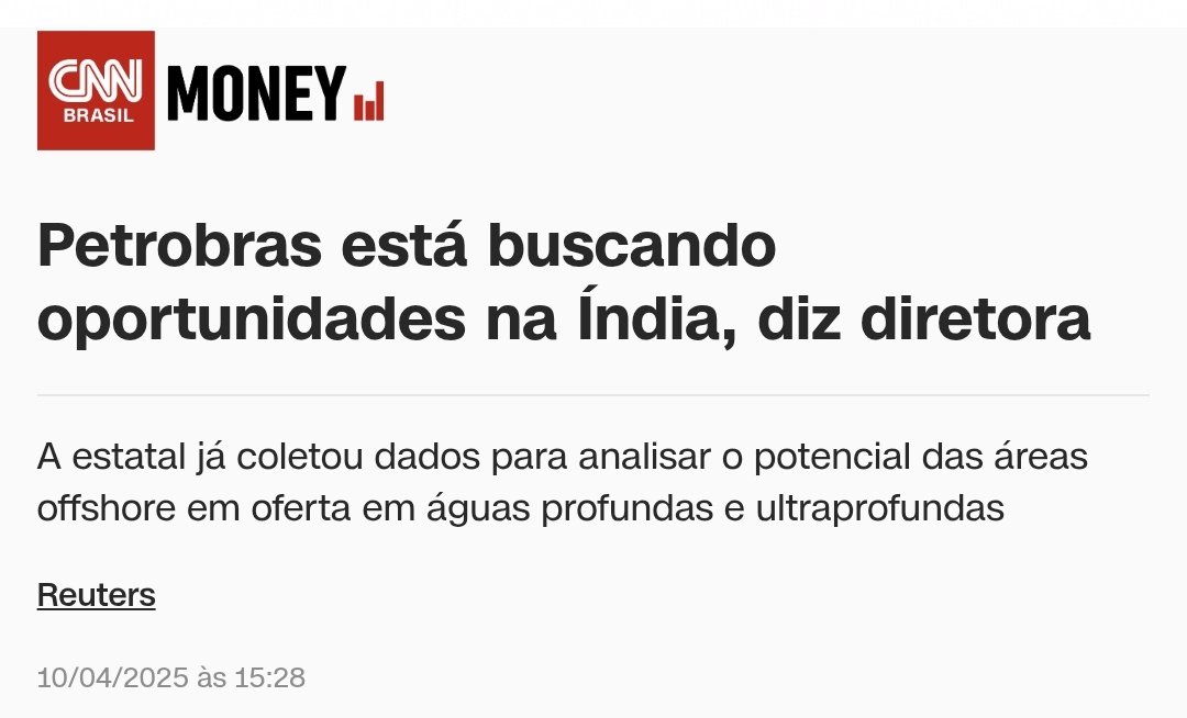 giraldirenato's tweet photo. A Petrobras está de olho em blocos de exploração… na Índia. Sim, a estatal brasileira precisa atravessar o mundo pra buscar o que tem de sobra aqui: águas profundas com enorme potencial energético.

Mas enquanto outros países disputam cada gota de investimento, o Brasil continua travado. Não por falta de recursos — mas porque o Ibama, junto com ONGs internacionais, virou um filtro ideológico com verniz ambiental.

Empregos que não saem do papel, arrecadação que não acontece, desenvolvimento que nunca começa — tudo isso porque decisões técnicas foram trocadas por discursos prontos.

A tal agenda verde não reduz emissões. Reduz as chances de o Brasil prosperar.