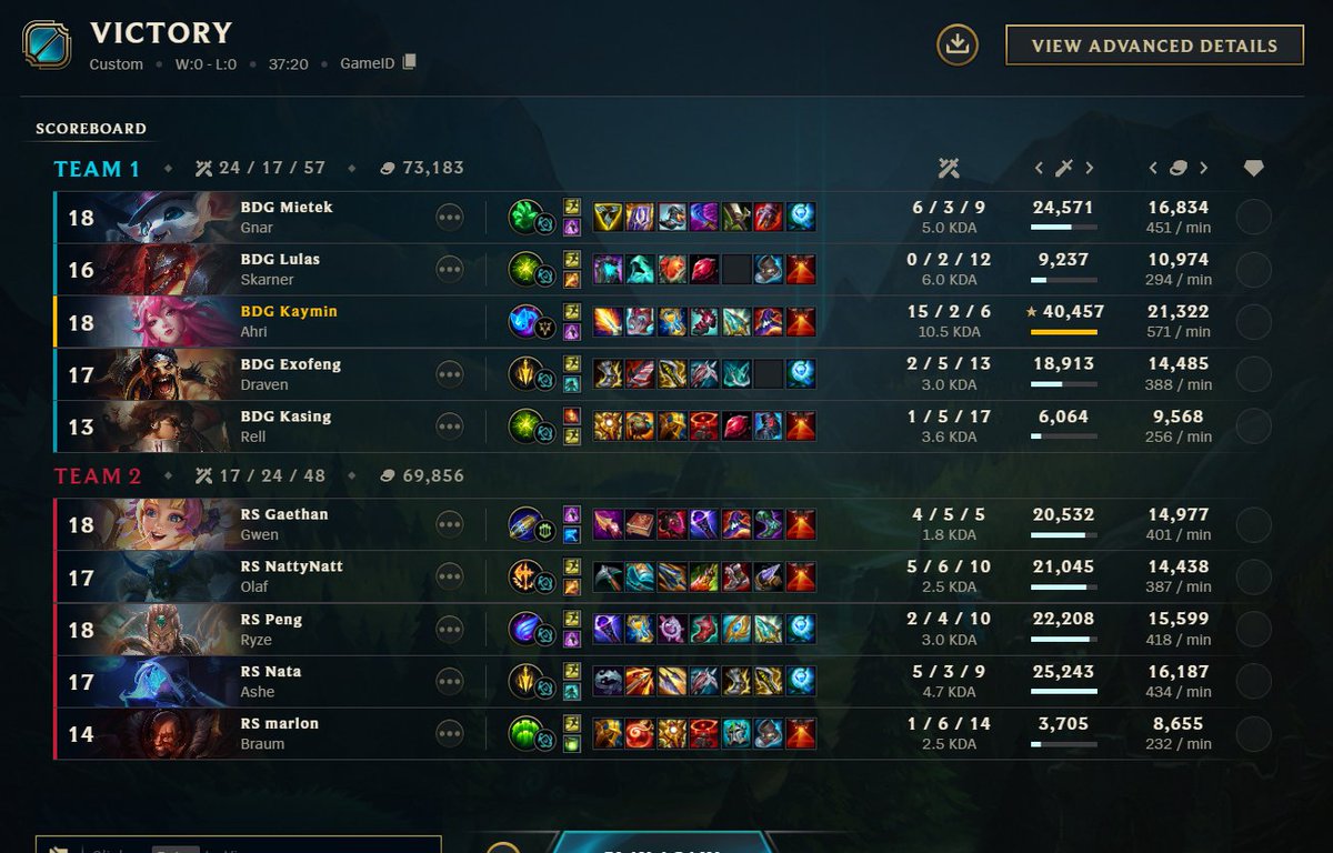 Chill Ahri Game vs  <a href="/TheRuddySack/">The Ruddy Sack</a>  xdd
Good Teamfight practice
But not the best Macro from us.
Anyways <a href="/EX0F3NG/">EXOFENG</a>  had to play with highping and wrong setup
But if one Guy has problems others Step Up!
Thats what a team is about🫡