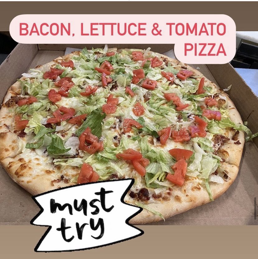 MichaelsPizzaMB's tweet photo. Are you craving salad and pizza? The BLT (Bacon, Lettuce and Tomato) pizza is an excellent option!
#michaelspizzamb #myrtlebeachpizza
#yum
#myrtlebeachgolf 
#myrtlebeachspringbreak
#newyorkstylepizza https://t.co/NpdEpxOG8a