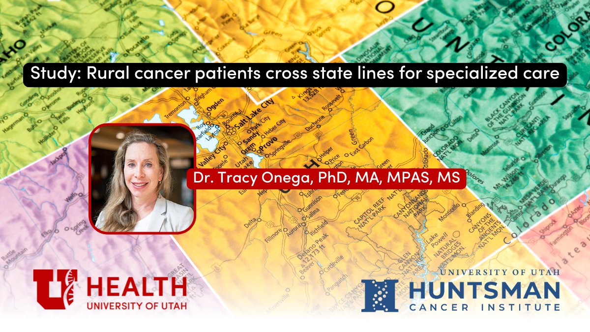 U of U CPS (@uofucps) on Twitter photo 🚨 New study featuring Dr. <a href="/TracyOnega/">Tracy Onega</a>: 7% of Medicare patients cross state lines for cancer care, nearly double for rural areas. Telehealth policies & physician licensure need updates to improve access.
Read more @ bit.ly/Rural44
<a href="/huntsmancancer/">Huntsman Cancer Institute</a> 🚨 New study featuring Dr. <a href="/TracyOnega/">Tracy Onega</a>: 7% of Medicare patients cross state lines for cancer care, nearly double for rural areas. Telehealth policies & physician licensure need updates to improve access.
Read more @ bit.ly/Rural44
<a href="/huntsmancancer/">Huntsman Cancer Institute</a>